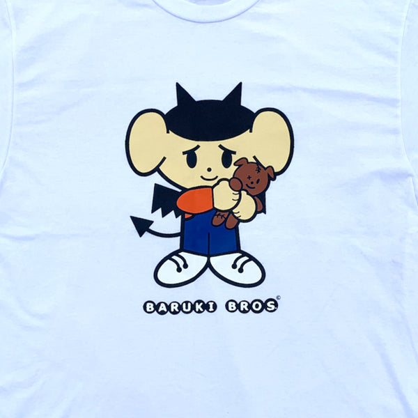 Kind Demon Holding Teddy Bear White T-Shirt